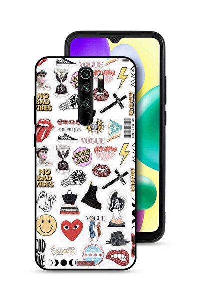 Tolwak Xiaomi Redmi Note 8 Pro Protective Case Cover No Bad Vibes Stickers