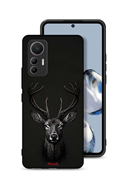 Tolwak غطاء حماية لهاتف شاومي 12 لايت برسومات غزال رقمية