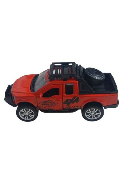 kapsulavm Pull Drop Metal Off-Road Vehicle 13 cm - Red