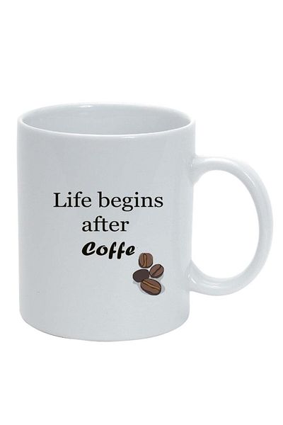 INOVATIX Personalized white mug, Coffee love, white, D1033, INOVATIX®. 330ml