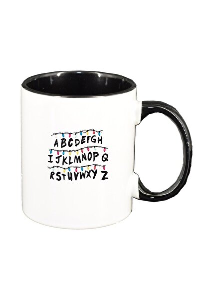 INOVATIX Εξατομικευμένη κόκκινη κανάτα, Stranger Things, εσωτερικό μαύρο, D12...