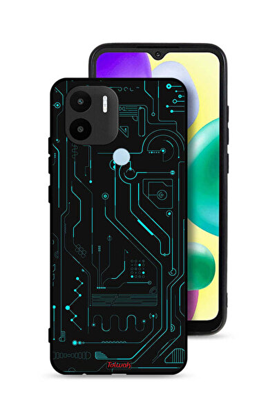 Tolwak غطاء حماية لهاتف شاومي ريدمي A1 بلس - دوائر فنية رقمية - شاشة متعددة