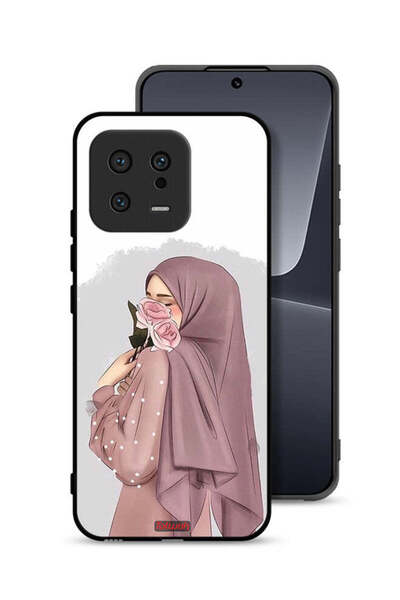Tolwak غطاء حماية لهاتف شاومي 13 بتصميم فتاة تحمل ورودًا