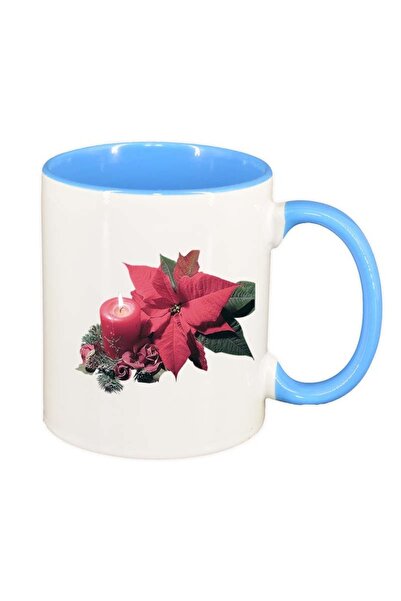 INOVATIX Cana alba personalizata, Craciun, interior albastru, D174, INOVATIX®...