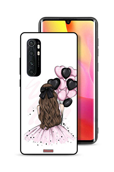 Tolwak غطاء حماية لهاتف شاومي مي نوت 10 لايت بتصميم فتاة تحمل بالونات