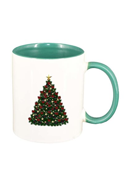 INOVATIX Cana alba personalizata, Craciun, interior verde, D165, INOVATIX®. 3...