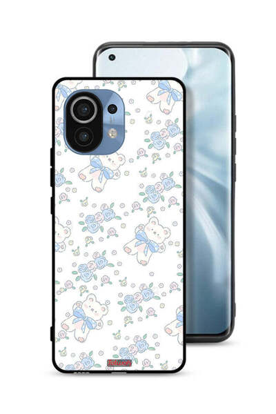 Tolwak غطاء حماية لهاتف شاومي مي 11 مع أيقونة دب تيدي لطيف وزهور