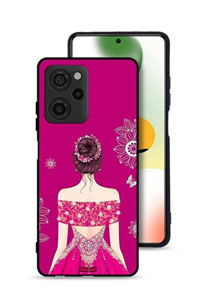 Tolwak غطاء حماية شاومي بوكو X5 برو بتصميم فتاة وزهور