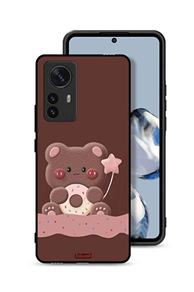 Tolwak غطاء حماية لهاتف شاومي 12 بتصميم دب الدونات