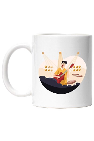 INOVATIX Cana alba personalizata, Cantaret, Muzica, Concert, Chitara, Public, Microfon, INOVATIX®. 330ml