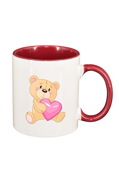 INOVATIX Cana alba personalizata, Love, interior rosu, D404, INOVATIX®. 330ml