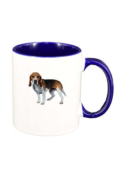 INOVATIX Cana alba personalizata, Dog, interior albastru inchis, D348, INOVATIX®. 330ml