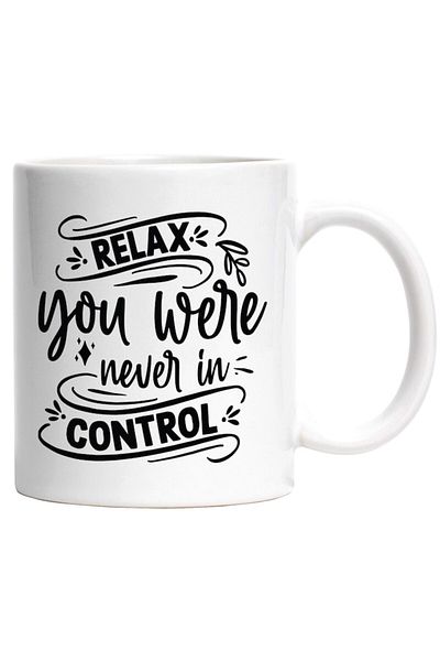 INOVATIX Personalized white mug, Relax, you've never been in control, INOVATIX®. 330ml