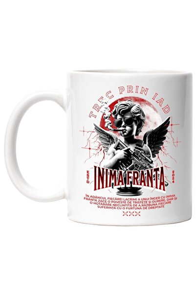 INOVATIX Cana alba personalizata, Inger cu Inima Franta - Trec Prin Iad, INOV...