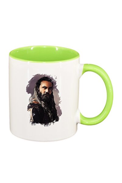 INOVATIX Cana alba personalizata, Vikingii, interior verde deschis, D1436, INOVATIX®. 330ml