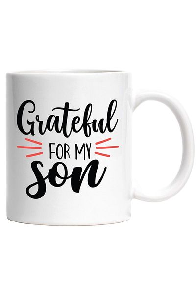 INOVATIX Personalized white mug, for a grateful mother for the son she has, INOVATIX®. 330ml