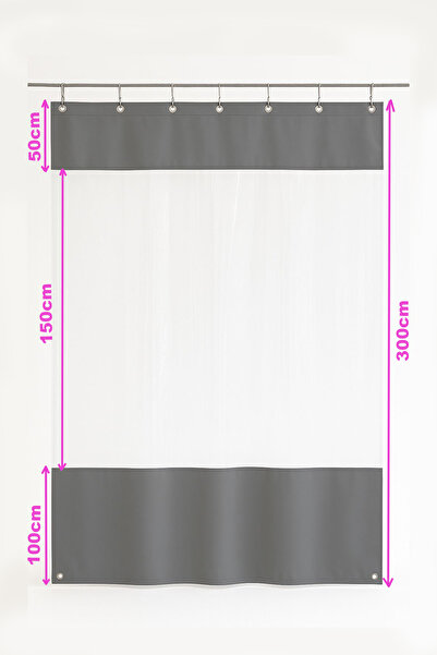 sizenelazım 0.80mm Transparent Auto Service and Wash Partition Curtain 12 Colors Height 300cm X Width 350cm