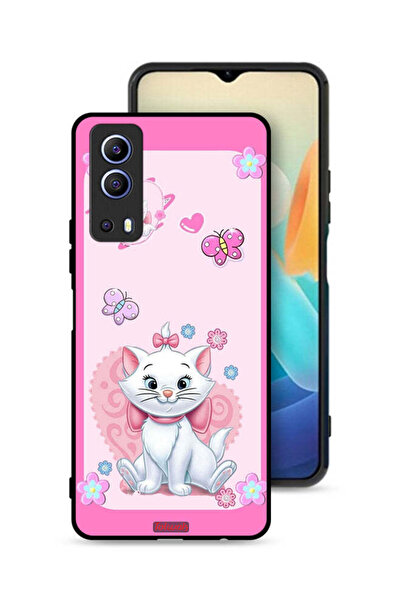 Tolwak Vivo Y72 5G Protective Case Cover Cute Lady Cat