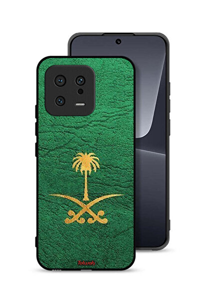 Tolwak غطاء حماية لجهاز شاومي 13 مع علامة المملكة العربية السعودية على الجلد