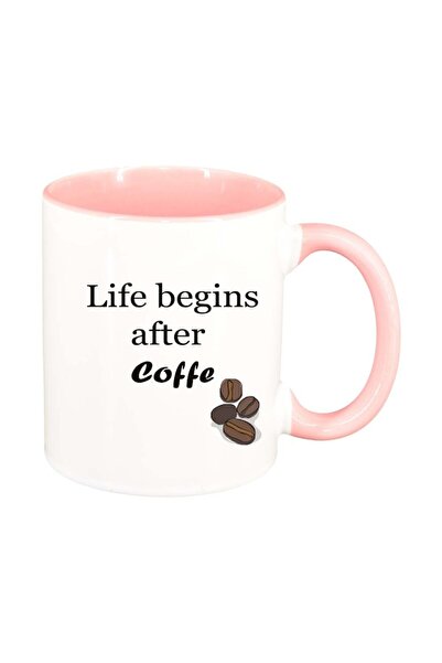 INOVATIX Cana alba personalizata, αγάπη για τον καφέ, εσωτερικό ροζ, D1033, I...