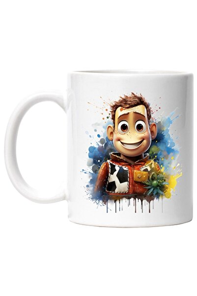 INOVATIX Cana alba personalizata, Woody, Toy Story, Personaj, Desene Animate,...