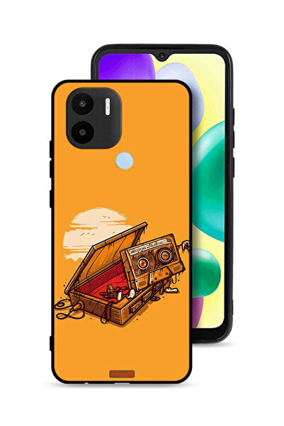 Tolwak غطاء حماية لهاتف شاومي ريدمي A1 بلس - تصميم شريط كاسيت وشريط لاصق