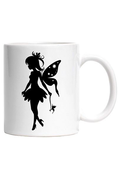 INOVATIX Personalized white mug, for girls with a little fairy from fairy tales, INOVATIX®. 330ml