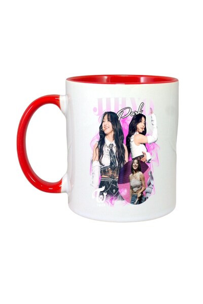 INOVATIX Cana Alba Personalizata, Formatia/trupa Jihyo, Maner Si Interior Rosu, ®. 330ml