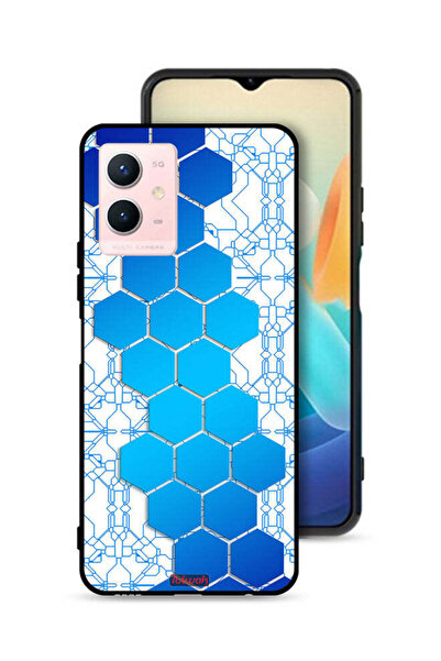 Tolwak غطاء حماية لهاتف Vivo Y33s 5G بنمط شبكة أيقونات سداسية الأضلاع