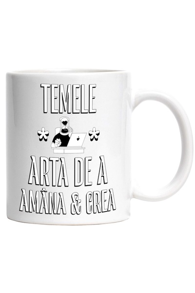 INOVATIX Cana alba personalizata, Teme_ Arta de a amana si crea scoala, INOVA...