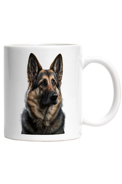 INOVATIX Personalized white mug, Portrait of a Shepherd Dog, Animals, Dog, INOVATIX®. 330ml