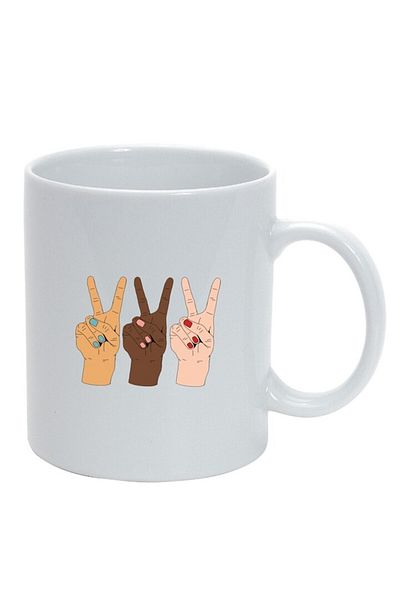 INOVATIX Personalized white mug, Victory, white, D1463, INOVATIX®. 330ml