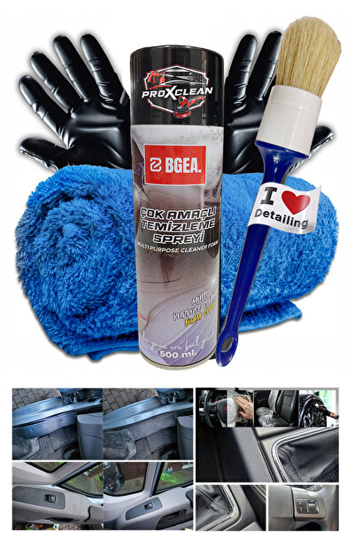 PROXCLEAN Detailing Mikrofiber Araç Koltuk Panel, konsol,Temizleme köpük Spre...