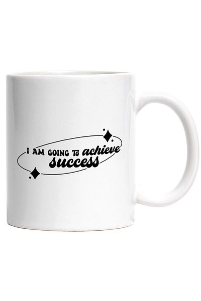 INOVATIX Personalized white mug, I will achieve success - ambition achievements, INOVATIX®. 330ml