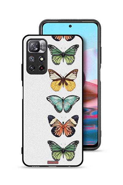 Tolwak غطاء حماية لهاتف شاومي ريدمي نوت 11 4G بنقشة أربع فراشات