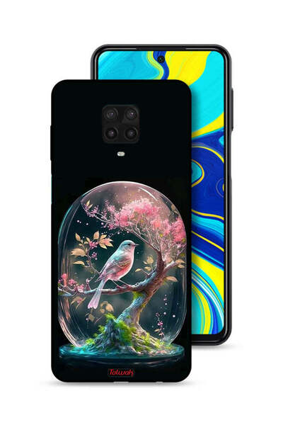 Tolwak غطاء حماية لهاتف شاومي ريدمي نوت 9 برو - طائر في جرة
