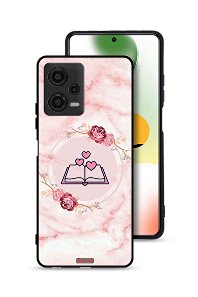 Tolwak غطاء حماية لهاتف Xiaomi Poco X5 بتصميم ثلاثة قلوب على كتاب