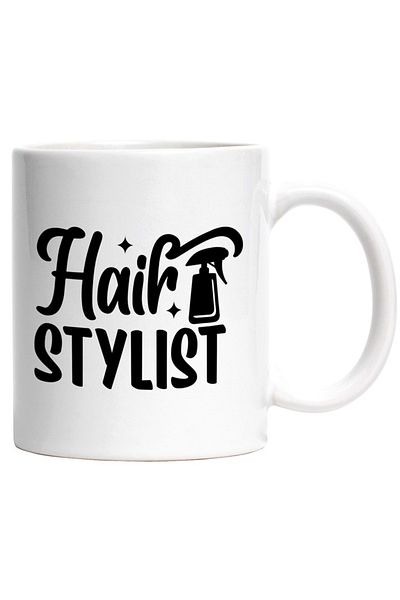 INOVATIX Personalized white mug, for barbers/hairdressers who take pride in their job, INOVATIX®. 330ml