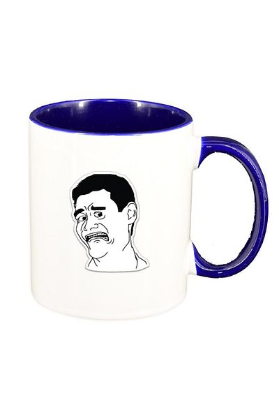 INOVATIX Personalized white mug, Meme - Harold, dark blue interior, D1401, INOVATIX®. 330ml