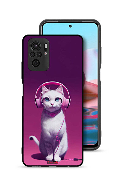 Tolwak Xiaomi Redmi Note 10 4G Protective Case Cover Cute Kitten