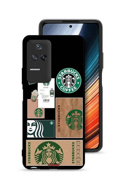 Tolwak غطاء حماية لهاتف شاومي ريدمي K50 برو، ملصق ستاربكس