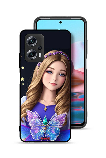 Tolwak غطاء حماية لهاتف شاومي ريدمي نوت 11T برو 5G، فتاة فراشة لطيفة