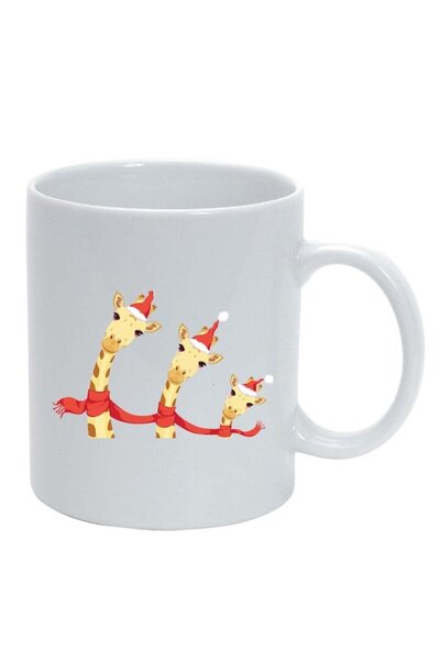 INOVATIX Cana alba personalizata, Craciun Fericit / Merry Christmas, alb, D15...