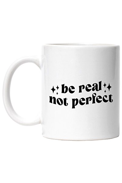 INOVATIX Cana alba personalizata, Be real, not perfect - fii real, nu perfect, INOVATIX®. 330ml