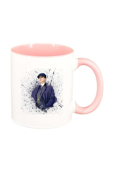 INOVATIX Cană albă personalizată, Peaky Blinders, roz interior, D1308, INOVAT...