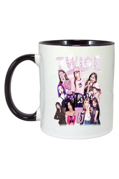 INOVATIX Cana Alba Personalizata, Formatia/trupa Twice, Maner Si Interior Neg...