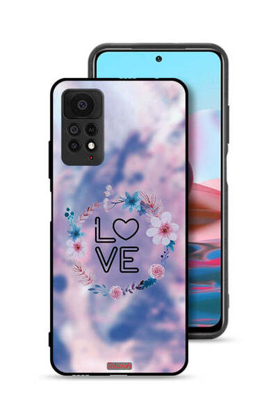 Tolwak غطاء حماية لهاتف شاومي ريدمي نوت 11 برو 5G، رسمة خاتم الحب والزهور