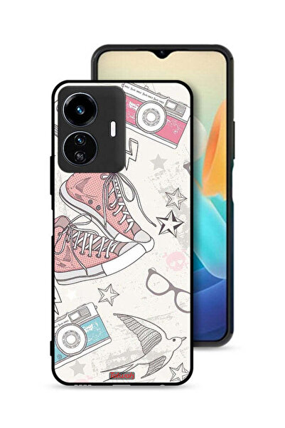 Tolwak غطاء حماية لهاتف Vivo Y77e 5G مع حذاء من القماش وفن الكاميرا