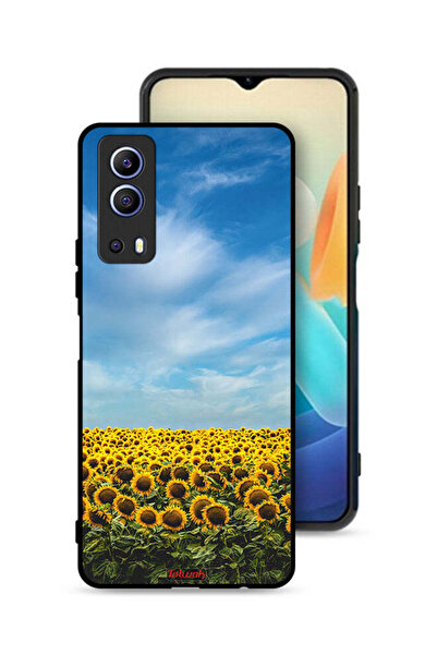 Tolwak غطاء حماية لهاتف Vivo Y72 5G بنقشة عباد الشمس تحت السماء