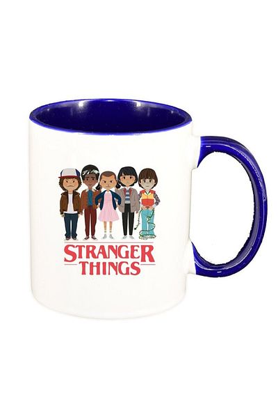 INOVATIX Cana alba personalizata, Stranger Things, interior albastru inchis, D1293, INOVATIX®. 330ml